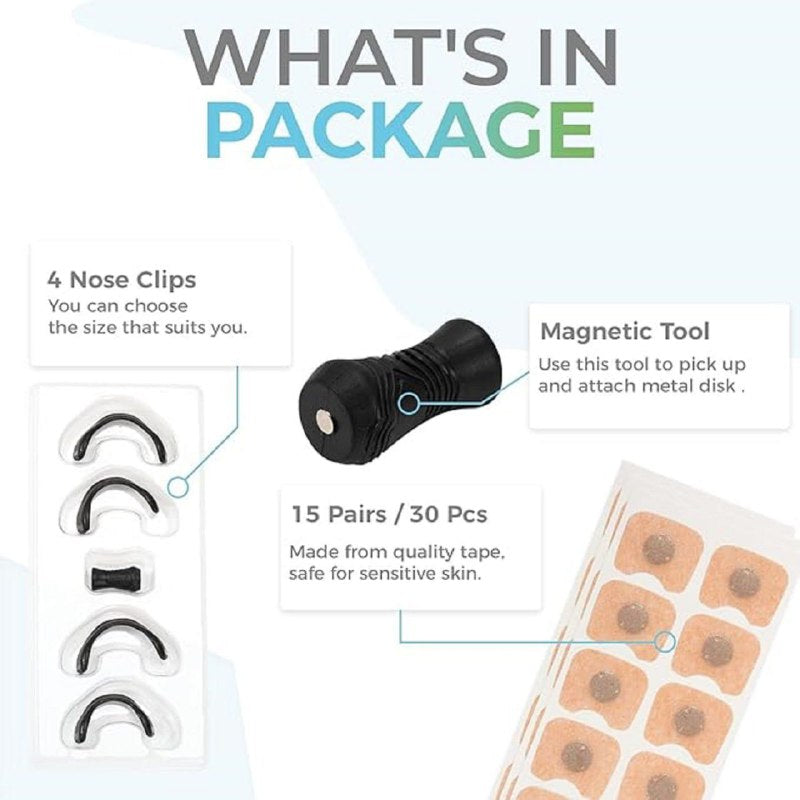 Intake Breathing Nasal Strip Starter Kit (15 Count, Black) - Boost Oxygen Intake, Reduce Snoring, Improve Sleep Quality - Sweat Resistant, Skin Safe Nasal Strips - Extra Strength Snoring Solution